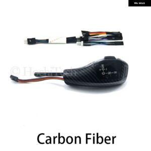 BMW 3 年 LED ギア シフトノブ 自動ギア シフター レバーハンドル交換 1シリーズ E81 E82 E87 E88 2004-2011 - carbon fiber