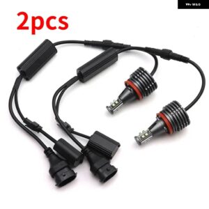 BMW 120ワット 6000 18K ホワイト H8 CANBUS LED エンジェルアイズ マーカー ライト電球ホワイト X1 E84 キセノン ヘッドライト 2009-2015 - 2pc white color