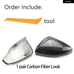 アウディ A1 A 1 GB スポーツバック CITYCARVER ALLSTREET 2018-2023 交換用バックミラー ケースカバー カーボンパターンブラック - Carbon Fiber Look