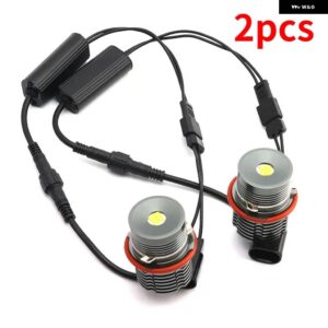BMW LED エンジェルアイズ マーカー ライト電球ホワイト 5シリーズ E60 E61 PRE-LCI 520I 523I 525I 528I 530I 535I 540I 2004-07 - 2pcs White Color