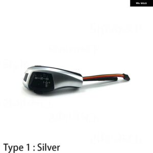 BMW LED ギア シフトノブ 自動ギア シフター レバーハンドル X5 E53 X1 E84 X3 E83 カーボンブラックと - x5 E53 Silver
