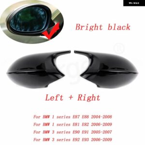 BMW カーボンパターンブラックサイドミラー カバー キャップ交換用 E90 E91 2005-2011 E92 E93 2006-2013 E81 E82 E88 E87 E88 - old 1