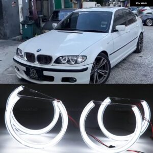 BMW デイライトクリスタル DTM リングアクリルエンジェルアイ 3 5 7シリーズ E36 E46 E39 E38 525I 316I 318I 528I 750I 325I - 4pcs 131mm