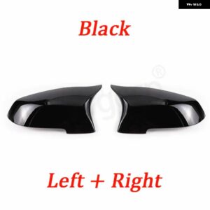 BMW 2個 カーボンルックブラックバックミラー サイドミラー カバー キャップ 5 6 7シリーズ F10 F11 F18 F07 F12 F13 F06 F01 F02 LCI - black
