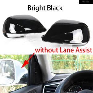 アウディ ミラー カバー サイドバックミラー カバー キャップ トリム Q5 SQ5 08-17 8R Q7 4L 10-15 交換用 - 1 pair black