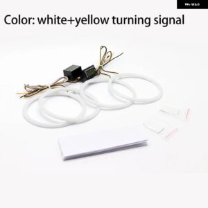 BMW スイッチバック コットン ライト LED エンジェル アイ デュアル カラー E30 E32 E34 - White and yellow