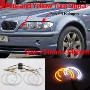 BMW 3シリーズ E46 316I 318I 320D 323I 328I 330I 325XI 330D 1998-2005 優LED コットンエンジェルアイリングデイタイムライト - 2. Without Lens W Y