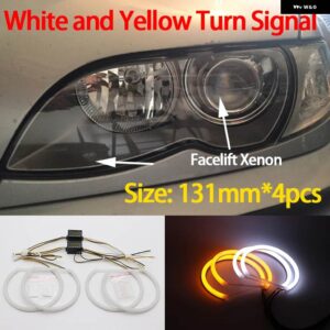 BMW 3シリーズ E46 316I 318I 320D 323I 328I 330I 325XI 330D 1998-2005 優LED コットンエンジェルアイリングデイタイムライト - 3. With Lens W Y