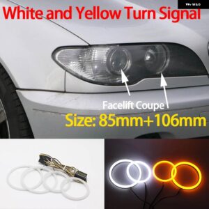 BMW 3シリーズ E46 316I 318I 320D 323I 328I 330I 325XI 330D 1998-2005 優LED コットンエンジェルアイリングデイタイムライト - 5.Coupe W and Y