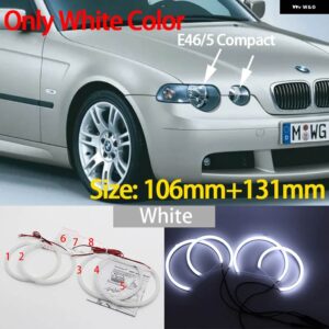 BMW 3シリーズ E46 316I 318I 320D 323I 328I 330I 325XI 330D 1998-2005 優LED コットンエンジェルアイリングデイタイムライト - 6. Compact White