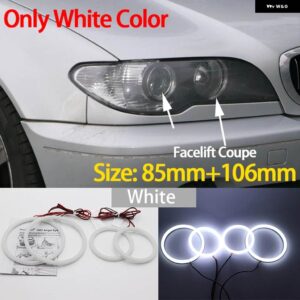 BMW 3シリーズ E46 316I 318I 320D 323I 328I 330I 325XI 330D 1998-2005 優LED コットンエンジェルアイリングデイタイムライト - 5.Coupe White