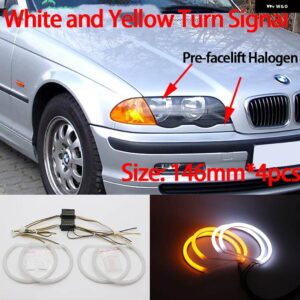 BMW 3シリーズ E46 316I 318I 320D 323I 328I 330I 325XI 330D 1998-2005 優LED コットンエンジェルアイリングデイタイムライト - 1. Without Lens W Y