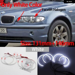 BMW 3シリーズ E46 316I 318I 320D 323I 328I 330I 325XI 330D 1998-2005 優LED コットンエンジェルアイリングデイタイムライト - 2. Without Lens W