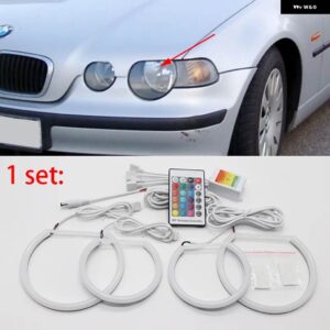 BMW コンプリートセット 16色 RGB コットン LED エンジェルアイリング 3シリーズ E46 316I 318I 320D 320I 323I 328I 330I リモコン - 6. Compact