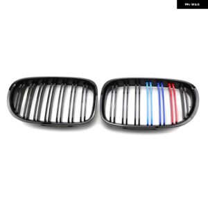 BMW 1ペア M カラー/ グロスブラック フロントバンパー キドニーグリル 7シリーズ F01 F02 F03 F04 2009-15 アクセサリー - M Look