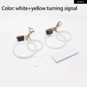 BMW LED SMD スイッチバック エンジェルアイリング DRL キット 1シリーズ E81 E82 E87 E88 ハロゲン ヘッドライト - White and yellow