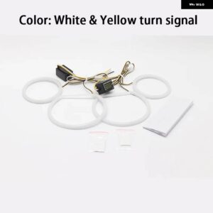 BMW SMD スイッチバック LED エンジェルアイリング DRL キット 1シリーズ E81 E82 E87 E88 ハロゲン ヘッドライト アクセサリー - White and yellow
