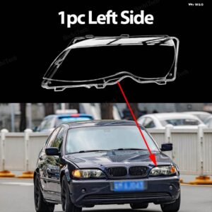 BMW ヘッドライト ライト レンズ カバー 3シリーズ E46 318I 320I 325I 4 ドアセダン 2002-2005 ヘッドライト ランプカバー - 1pc Left Side