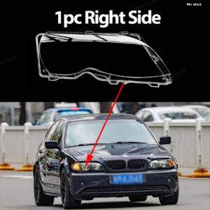 BMW ヘッドライト ライト レンズ カバー 3シリーズ E46 318I 320I 325I 4 ドアセダン 2002-2005 ヘッドライト ランプカバー - 1pc Right Side