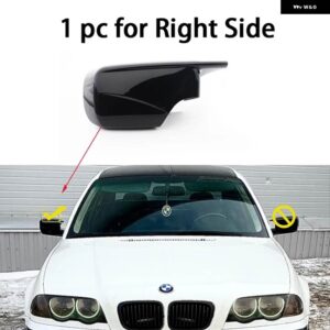 BMW サイドドアバックミラー サイドミラー カバー キャップ E46 316I 318I 318D 320D 320I 323I 325I 328I 330D 330I 330XI 1998-2005 ABS - 1pc Black Right Side