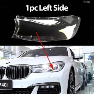 BMW ヘッドライト カバー 7シリーズ G11 G12 フェイスリフト前 2016-2018 クリアハウジングフロント ヘッドライト レンズ シェルガラス ランプカバー - 1pc Left Side