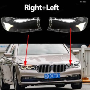 BMW ヘッドライト カバー 7シリーズ G11 G12 フェイスリフト前 2016-2018 クリアハウジングフロント ヘッドライト レンズ シェルガラス ランプカバー - Right and Left