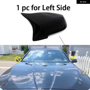 BMW 5 6 7シリーズ ブラック ミラー カバー F10 F11 F18 F07 F12 F13 F06 F01 F02 LCL カーボン パターン ミラー カバー - 1pc Black Left Side