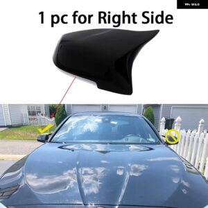 BMW カーボンルックブラックサイドミラー カバー 交換 5 6 7シリーズ F10 F11 F18 F07 F12 F13 F06 F01 F02 LCI アクセサリー - 1pc Black Right Side