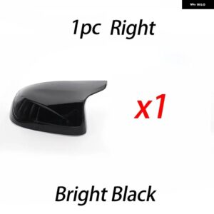 BMW カーボンブラックバックミラー サイドミラー カバー キャップ X3M F97 X4M F98 2019-2023 X5M F95 X6M F96 アクセサリー - 1pc Black-Right