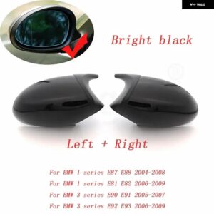 BMW 1 3シリーズ E81 E82 E87 E88 E90 E91 E92 E93 2005-2009 サイドウイングミラー カバー リアビューキャップブラックタイプ - Black Pre-LCI