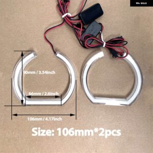 BMW M ホース シューホワイトアクリルリングエンジェルアイ DTMLED 1 2 3 4 5 6 7シリーズ E38 E39 E60 E53 E46 E90 E91 E92 E93 - 2pcs 106mm U-shaped