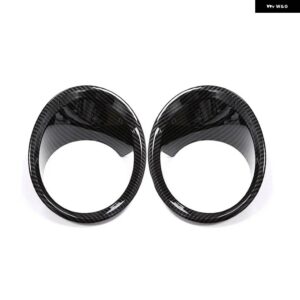 BMW 2個 ABS カーボンフロント フォグライト フレームランプリングカバー トリム X1 F48 2016-2019 車 外装 アクセサリー - Carbon Fiber