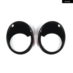 BMW 2個 ABS カーボンフロント フォグライト フレームランプリングカバー トリム X1 F48 2016-2019 車 外装 アクセサリー - black