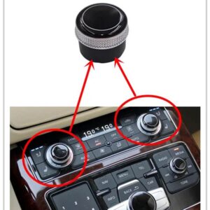 アウディ MMI ラジオボリュームノブロータリーボタン スイッチメニュースイッチ設定カバー キャップ A8 D4 2011-2017 - 1 Piece