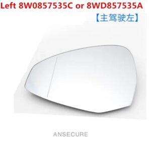 アウディ 外装 リア加熱ミラー ガラス プレート A4 S4 B9 A5 S5 RS4 RS5 8W0857535C 8W0857536C - Left 8W0857535C