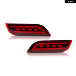 スバル レッド/スモーク レンズ レッド LED バンパー リフレクター ライト リア フォグランプ ブレーキ/ テールライト インプレッサ W - red　lens