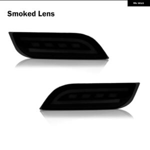 スバル レッド/スモーク レンズ レッド LED バンパー リフレクター ライト リア フォグランプ ブレーキ/ テールライト インプレッサ W - smoked　lens