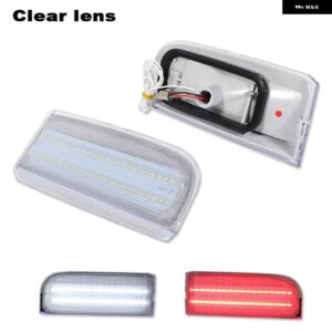 ランドローバー 白赤 LED テールゲート バックアップリバースライトテール/ブレーキライトリア フォグランプ レンジローバー L322 2003-2012 - Clear Lens
