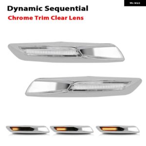 BMW ダイナミックアンバー LED 車フロント サイドマーカー ウィンカーライト 1 3 5シリーズ E81/E82/E87/E88 128I 135I F30/E90/E91/E92/E93 - Dynamic clear