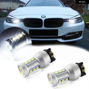 アウディ BMW CANBUS PW24W PWY24W キセノン ホワイト/アンバー LED 電球 A3 A4 A5 Q3 F30 3シリーズ DRL/ ウィンカーライト - WHITE