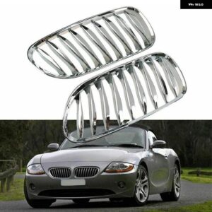 BMW E85 グリル フロント交換用キドニーグリル Zシリーズ Z4/E85 2003-2008 グロスブラック - Silver