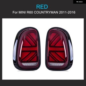 BMW 1ペア LED テールライト アセンブリ MINI R60 COUNTRYMAN 2011-2016 LED ダイナミック回転リア テールライト 付き - Red