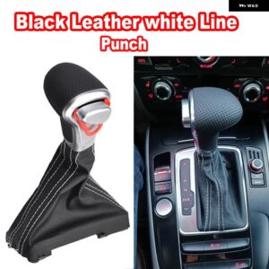 アウディ ギアボックス ハンドルギア シフトノブ スティックレバーヘッド A6 C6 A4 B8 A5 Q5 2009-14 - White line-Hole
