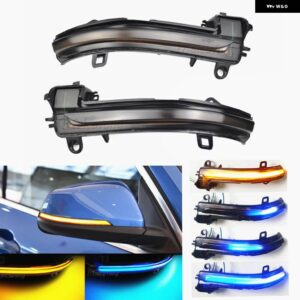 BMW ダイナミック ターン シグナル LED サイド ウイング バックミラー シーケンシャル インジケーター ウインカー リピーター ライト X2 F39 Z4 G29 トヨタ - Dynamic Yellow Blue