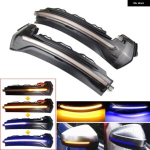アウディ 流れる点滅ミラー ダイナミックウインカー LED ウィンカーライト A3 8V S3 RS3 2013-17-2020 - Dynamic Yellow Blue