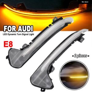 アウディ LED ダイナミック ウィンカーライト A6 C7 C7.5 RS6 S6 4G 2個 サイドウイングバックミラー ウインカーインジケーター 2012-2018 - Dynamic Crystal