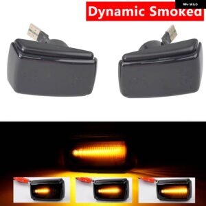 ボルボ 2個 V70 V40 S40 850 240 740 C70 940 S70 S90 960 760 ダイナミックシーケンシャル LED サイドマーカー ライト流れるウィンカーランプ - dynamic　black