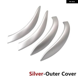 BMW カーボンフロント左/右車インナードアハンドル トリム プルグラブパネルハンドル F30 F80 F31 F32 F34 F35 インテリア ドアハンドル - Silver Grey Cover