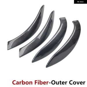BMW カーボンフロント左/右車インナードアハンドル トリム プルグラブパネルハンドル F30 F80 F31 F32 F34 F35 インテリア ドアハンドル - Carbon fiber cover