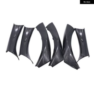 BMW 3シリーズ E90 E91 E92 316 318 320 325 328I 2004-2012 6個 インテリア ドアハンドルプルカバー カーボンの装飾 - RHD carbon texture